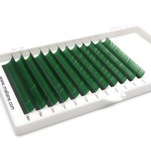 China Eyelash Manufacturer Green Colored Lashes Wholesale Eyelash Extension