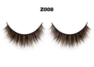 Brown Color Mink Eyelash Wholesaler / Natural Eyelashes Vendor Z008